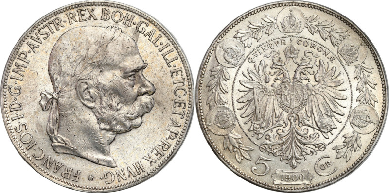 Austria
World coins

Austria, Franciszek Jzef. 5 Crowns 1900, Vienna 

Ładn...