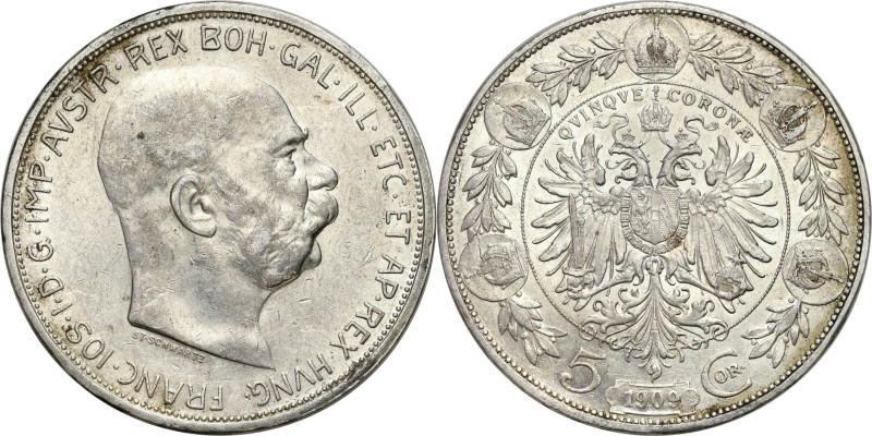 Austria
World coins

Austria, Franciszek Jzef I. 5 Crowns 1909, Vienna 

Mo...