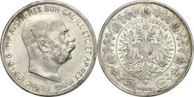 Austria
World coins

Austria, Franciszek Jzef I. 5 Crowns 1909, Vienna 

Moneta z widocznym blaskiem menniczym.Herinek 773

Details: 24,00 g Ag...