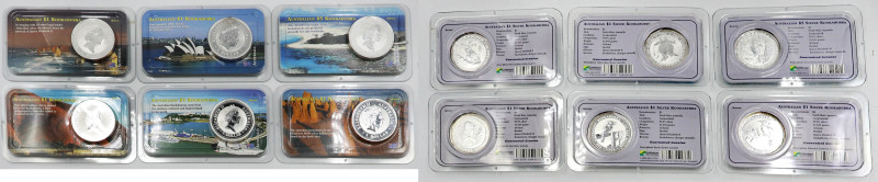 Australia
World coins

Australia, Kookabura 1991 - 2001 - a set of 6 pieces ...