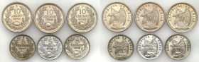 Chile
World coins

Chile. 5 - 10 Centavos 1937 - 1941, set of 6 coins 

Monety w różnych stanach zachowanie w przedziałek od 1 do 2 (jedna sztuka...