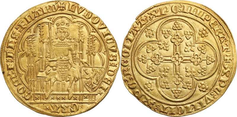 Netherlands
World coins

Netherlands, Flanders, Ludwik von Male 1346-1384. Ch...