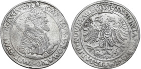 Netherlands
World coins

Netherlands. Nijmegen. Karol V (1519-1558). Taler (Thaler) without date (1555) 

Aw.: Półpostać Karola V w prawo. W otok...