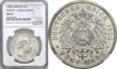 Germany - collection of German coins XVIII-XX centuries
Germany / Deutschland / German / Deutsch / German coins / Reichsmark

Germany, Saxony. 5 Ma...