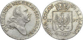Germany
Germany / Deutschland / German / Deutsch / German coins / Reichsmark

Germany, Prussia. Frederick William II (1786-1797). 4 groszy 1797 E, ...