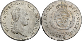 Germany
Germany / Deutschland / German / Deutsch / German coins / Reichsmark

Germany, Saxony. Frederick August I (1806-1827). 1/6 Taler (Thaler)a ...