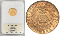 Germany
Germany / Deutschland / German / Deutsch / German coins / Reichsmark

Germany, Hamburg. 10 Mark 1905 GCN MS64 

Pięknie zachowana moneta ...
