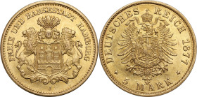 Germany
Germany / Deutschland / German / Deutsch / German coins / Reichsmark

Germany, Hamburg. 5 Marek 1877 J, Hamburg - RARE YEARBOOK 

Ciekaws...