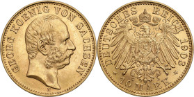 Germany
Germany / Deutschland / German / Deutsch / German coins / Reichsmark

Germany, Saxony. 10 Marka 1903 E, Muldenhtten - Beautiful 

Pięknie...