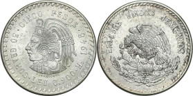 Mexico
World coins

Mexico. 5 pesos 1948 

Pięknie zachowane.KM 465

Details: 29,99 g Ag 
Condition: 1-/2+ (UNC-/EF+)
