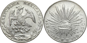 Mexico
World coins

Mexico. 8 reais 1887 Go.R.R, Guanajuato 

Moneta czyszczona, ale w przyzwoitym stanie zachowania.KM. 377.8

Details: 27,01 ...