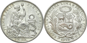 Peru / Lima
World coins

Peru. 1 Sol 1915, Lima 

Bardzo ładnie zachowane.&nbsp;KM 196.26

Details: 25,00 g Ag 
Condition: 2 (EF)