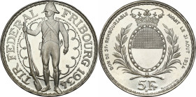 Switzerland
World coins

Switzerland. 5 francs 1934, Freiburg - Beautiful 

Moneta wybita z okazji turnieju strzeleckiego.Wyśmienity egzemplarz z...