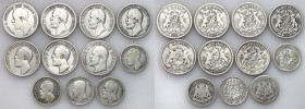 Sweden
World coins

Sweden. 1 - 2 crowns 1875 - 1940, set of 11 coins 

Zróżnicowany zestaw srebrnych, szwedzkich monet.&nbsp;Obiegowe sztuki.&nb...