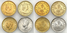 Great Britain
World coins

Great Britain for Hong Kong. 5 cents 1937, 1950, 1958, 1965, set of 4 coins 

Mennicze egzemplarze.&nbsp;KM 20, 26, 29...