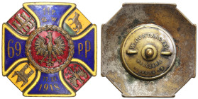 PHALERISTICS: Orders, badges, decorations
POLSKA / POLAND / POLEN / POLSKO / RUSSIA / LVIV / BADGE / ORDER 

II RP. Badge of the 69th Greater Polan...