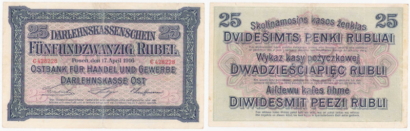 COLLECTION Banknotes Polish - German occupation authorities Ost 1916-1918
POLSK...