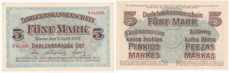 COLLECTION Banknotes Polish - German occupation authorities Ost 1916-1918
POLSK...