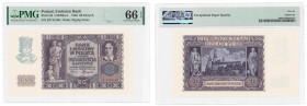 COLLECTION Polish Banknotes 1940 - 1948
POLSKA / POLAND / POLEN / POLOGNE / POLSKO / ZLOTE / ZLOTYCH

20 zlotych 1940 seria B, PMG 66 EPQ – BEAUTIF...