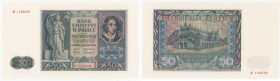 COLLECTION Polish Banknotes 1940 - 1948
POLSKA / POLAND / POLEN / POLOGNE / POLSKO / ZLOTE / ZLOTYCH

50 zlotych 1941 seria B 

Lekki ugięcie w p...