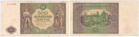 COLLECTION Polish Banknotes 1940 - 1948
POLSKA / POLAND / POLEN / POLOGNE / POLSKO / ZLOTE / ZLOTYCH

500 zlotych 1946 seria H 

Rzadszy banknot ...