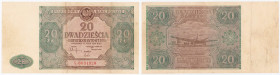 COLLECTION Polish Banknotes 1940 - 1948
POLSKA / POLAND / POLEN / POLOGNE / POLSKO / ZLOTE / ZLOTYCH

20 zlotych 1946 seria G 

Rzadki banknot w ...
