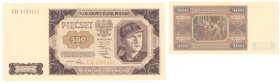 COLLECTION Polish Banknotes 1940 - 1948
POLSKA / POLAND / POLEN / POLOGNE / POLSKO / ZLOTE / ZLOTYCH

500 zlotych 1948 seria CD 

Minimalne zagni...