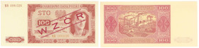 COLLECTION Polish Banknotes 1940 - 1948
POLSKA / POLAND / POLEN / POLOGNE / POLSKO / ZLOTE / ZLOTYCH

SPECIMEN 100 zlotych 1948 seria KR 

Wzór k...
