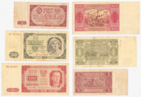 COLLECTION Polish Banknotes 1940 - 1948
POLSKA / POLAND / POLEN / POLOGNE / POLSKO / ZLOTE / ZLOTYCH

5, 50, 100 zlotych 1948, set 3 banknotes 

...