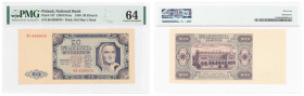 COLLECTION Polish Banknotes 1940 - 1948
POLSKA / POLAND / POLEN / POLOGNE / POLSKO / ZLOTE / ZLOTYCH

20 zlotych 1948 seria BL, PMG 64 

Piękny, ...