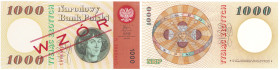 COLLECTION PRL banknotes
POLSKA / POLAND / POLEN / POLOGNE / POLSKO / ZLOTE / ZLOTYCH

SPECIMEN 1.000 zlotych 1965 seria S - PIĘKNY 

Wzór kolekc...