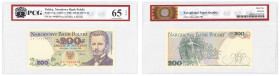 COLLECTION PRL banknotes
POLSKA / POLAND / POLEN / POLOGNE / POLSKO / ZLOTE / ZLOTYCH

200 zlotych 1988 seria EK, PCG 65 EPQ 

Banknot w gradingu...