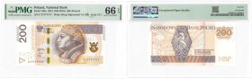 COLLECTION Polish Banknotes since 1990
POLSKA / POLAND / POLEN / POLOGNE / POLSKO / ZLOTE / ZLOTYCH

200 zlotych 2015 seria CT, PMG 66 EPQ - NUMERA...