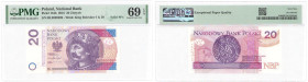 COLLECTION Polish Banknotes since 1990
POLSKA / POLAND / POLEN / POLOGNE / POLSKO / ZLOTE / ZLOTYCH

20 zlotych 2016 seria BL, PMG 69 EPQ (2 MAX) -...