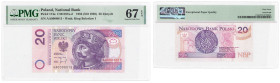 COLLECTION Polish Banknotes since 1990
POLSKA / POLAND / POLEN / POLOGNE / POLSKO / ZLOTE / ZLOTYCH

20 zlotych 1994 seria zastępcza AA, PMG 67 EPQ...
