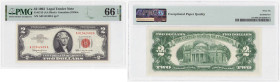 World banknotes
USA. Legal Tender Note. dollars $2 1963, Series AA, PMG 66 

Czerwona pieczęć, podpisy Granahan i Dillon.Pięknie zachowany banknot ...