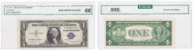 World banknotes
USA. dollars $1 1935 Silver Certificate DJ series, CGA 66 

Pięknie zachowany egzemplarz w gradingu CGA z notą 66.

Details: 
Co...