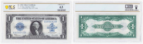World banknotes
USA. 1 Dollar 1923 Series EB - Blue Seal PCGS 63 - BEAUTIFUL 

Podpisy: Speelman i White.Pozycja w pięknym stanie zachowania, docen...