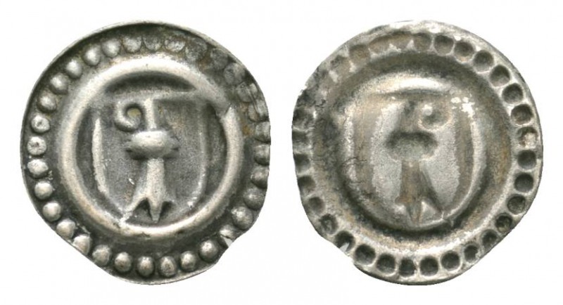 Basel O.J 1 Rappen in Silber 0,6g um 1425 HMZ 2-56a selten, vorzüglich