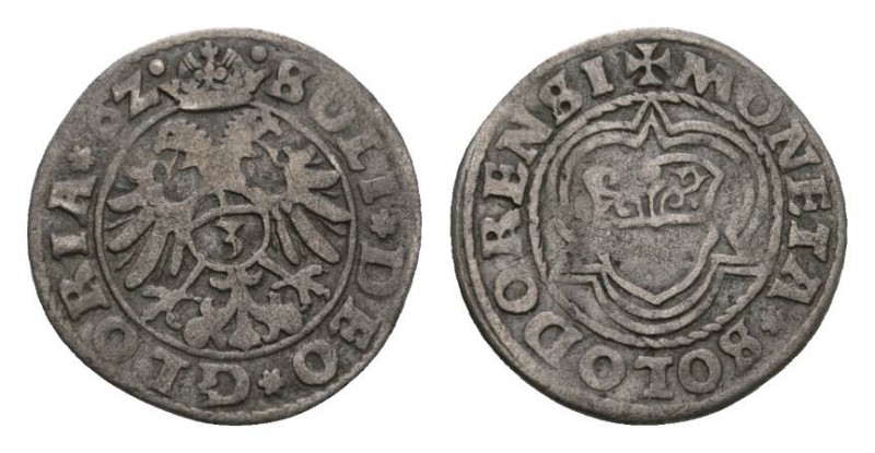 Solothurn 1562 Groschen in Silber 2.3g VARIANTE MONETA PUNKT HMZ 2-826a sehr sch...