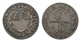 Solothurn 1795 10 Kreuzer in Silber 1.9g HMZ 2-847f vorzüglich