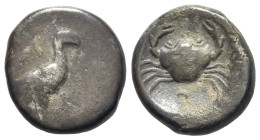 Sicily, Akragas, c. 480/478-470 BC. AR Didrachm (20mm, 8.34g, 12h). Sea eagle standing r. R/ Crab. Westermark, Coinage, Group IV; HGC 2, 99. Good Fine