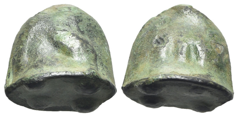 Sicily, Akragas, c. 440-430 BC. Cast Æ Trias or Tetronkion (18mm, 13.74g). Eagle...