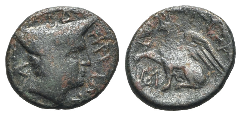 Thrace, Abdera, c. 250-150 BC. Æ Dichalkon (15mm, 1.95g, 2h). Dionysas, magistra...