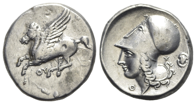 Akarnania, Thyrrheion, c. 320-280 BC. AR Stater (23mm, 8.41g, 6h). Pegasos flyin...
