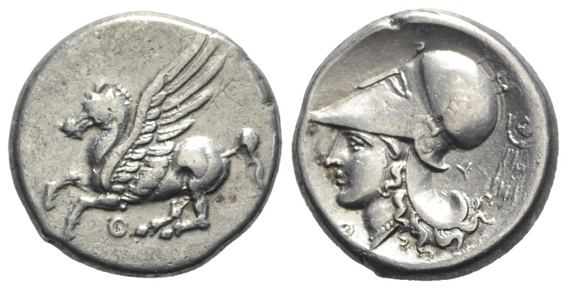 Akarnania, Thyrrheion, c. 320-280 BC. AR Stater (21mm, 8.26g, 9h). Pegasos flyin...