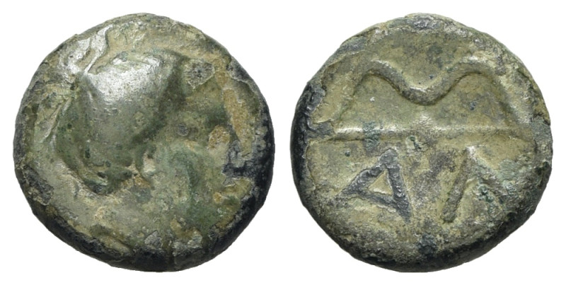 Arkadia, Alea, late 4th-3rd century BC. Æ Chalkous (14mm, 2.56g, 12h). Head of A...