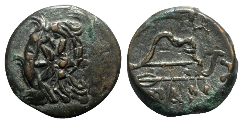 Cimmerian Bosporos, Pantikapaion, c. 304/3-250 BC. Æ (20mm, 6.54g, 6h). Wreathed...