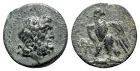 Pontos, Pharnakeia, c. 85-65 BC. Æ (18.5mm, 6.63g, 12h). Laureate head of Zeus r. R/ Eagle standing l. on thunderbolt with open wings, head r.; monogr...