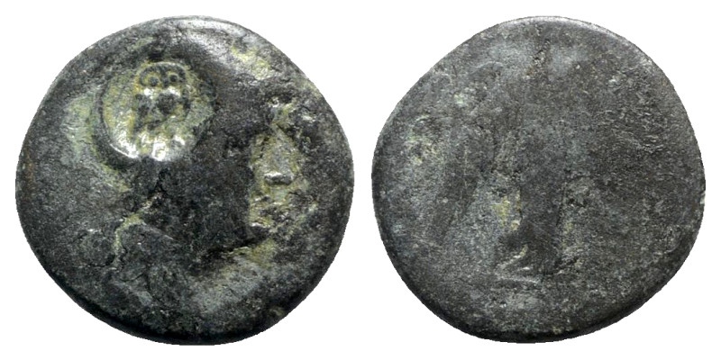 Mysia, Pergamon, c. 133-27 BC. Æ (17mm, 7.06g, 12h). Helmeted head of Athena r.;...